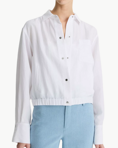 SUMMER SHIRT JACKET IN OPTIC WHITE