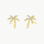 EF Collection Diamond Wild Palm Stud Earring at Romi Boutique