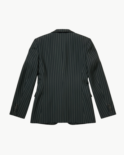 ANABEL TAILORED JACKET IN BLACK PINSTRIPE - Romi Boutique
