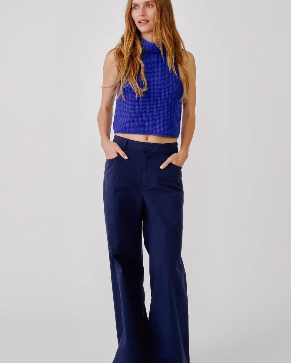 Saige Cropped Cashmere Turtleneck