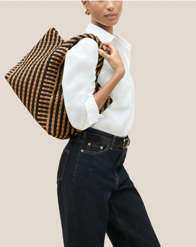 ST. BARTHS MEDIUM TOTE GRAPHIC STRIPE IN RAVENNA