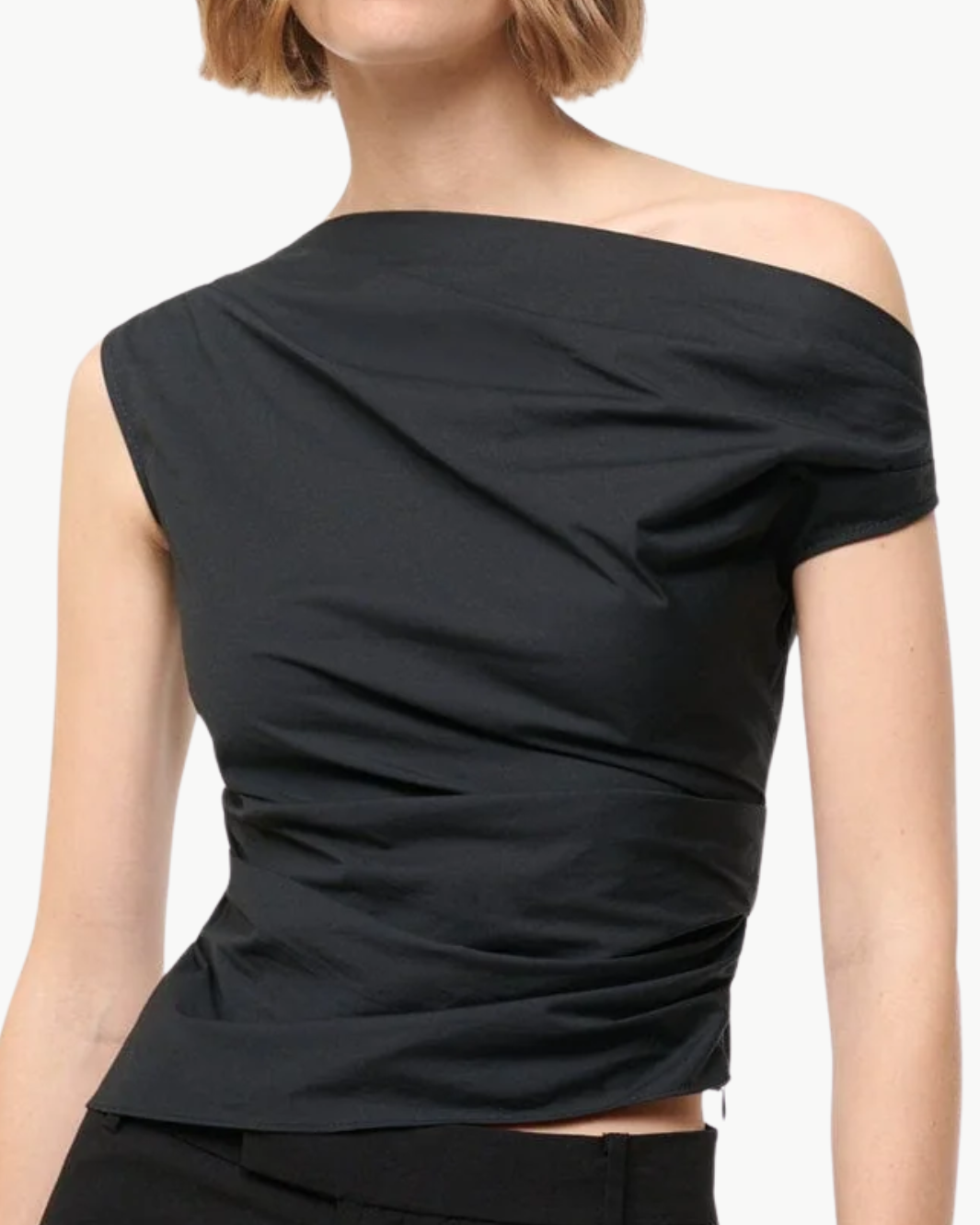 PHARE SILK TOP IN BLACK