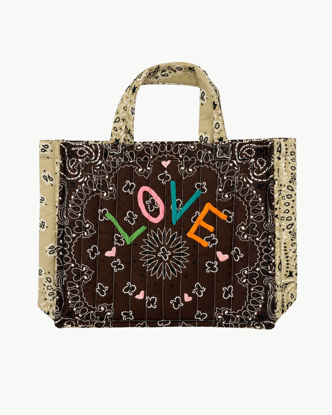 Medium Quilted Tote Bag - Love