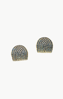 Native Gem ARC STUDS IN LONDON BLUE at Romi Boutique