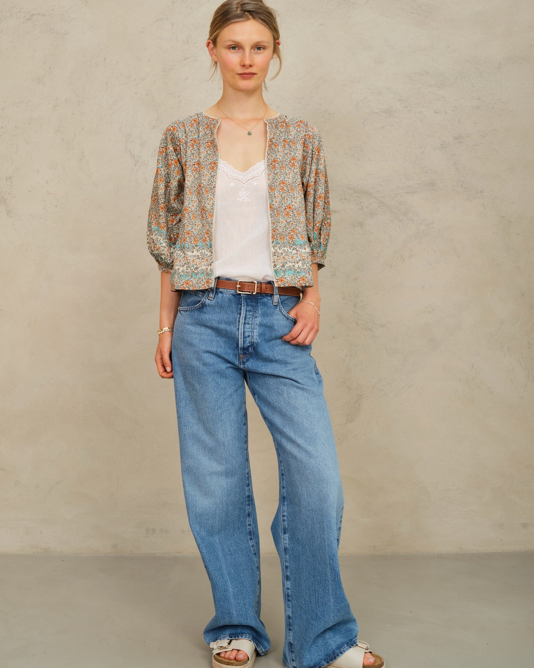 Mabe Jaci Print Jacket at Romi Boutique