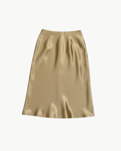 SILK LADY SKIRT IN CARAMEL - Romi Boutique