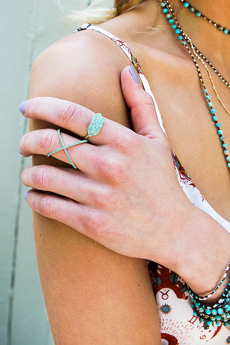ID RING IN TURQUOISE/GOLD