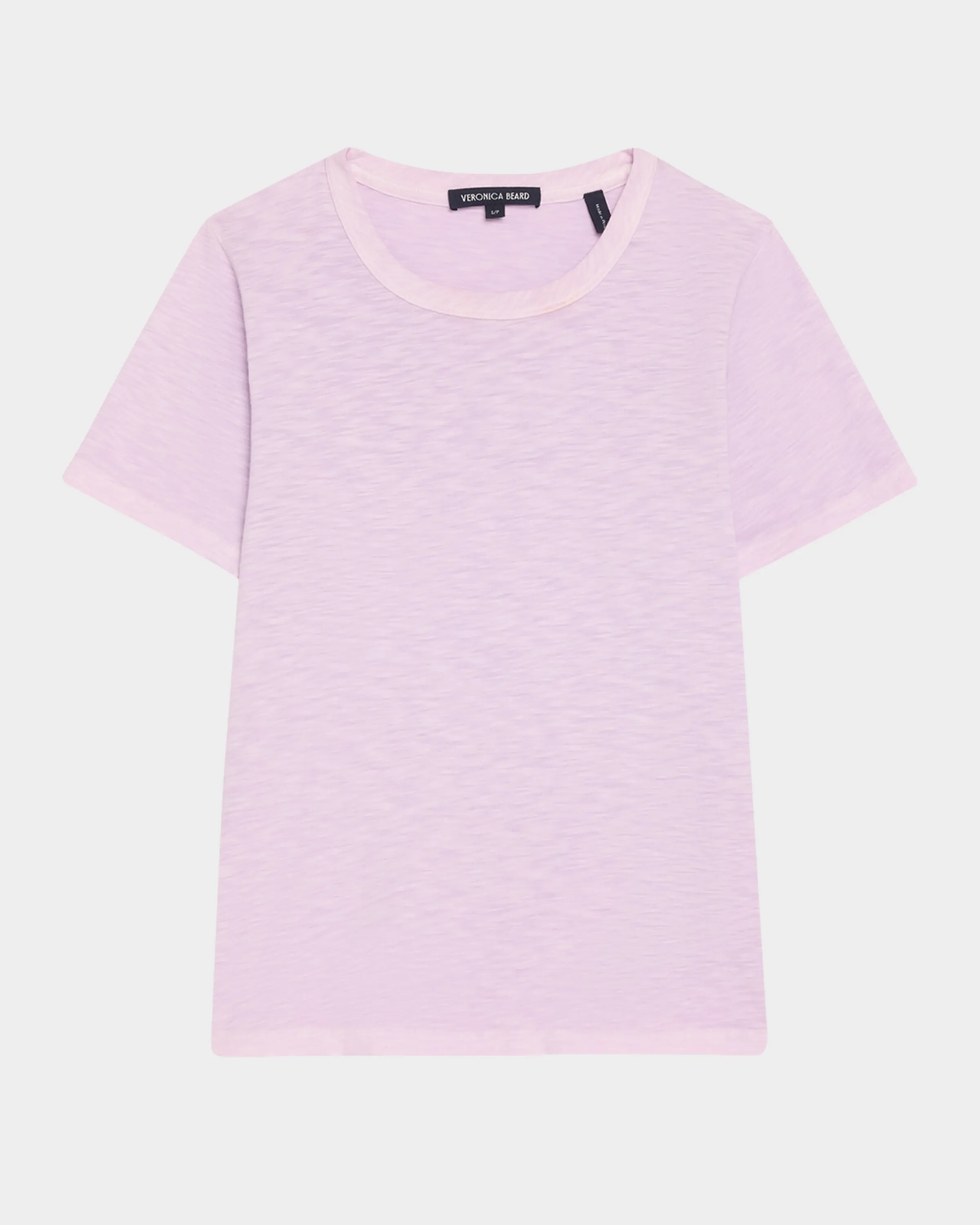 CARLA COTTON CREWNECK TEE IN SOFT LILAC