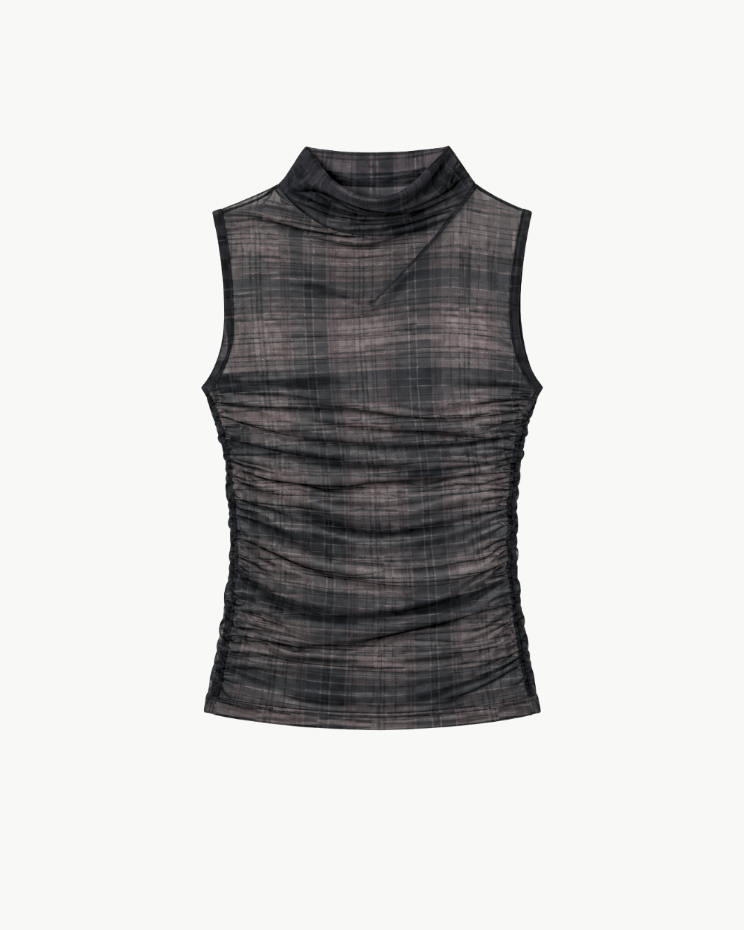 Mesh Sleeveless Twist Top