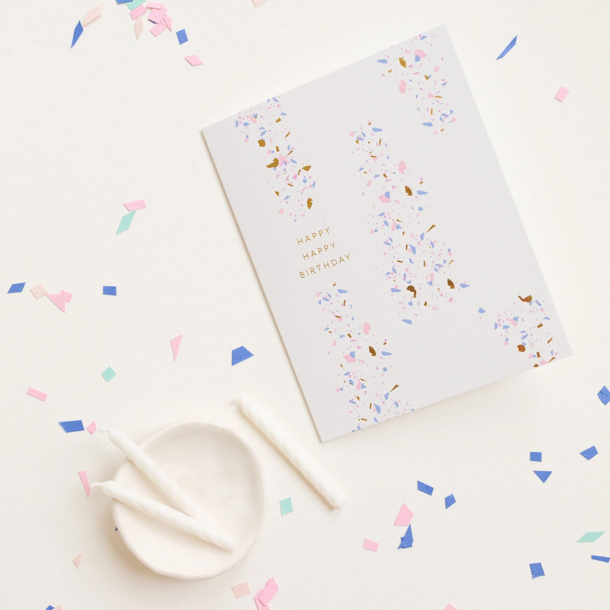 Ramona & Ruth HAPPY BIRTHDAY CONFETTI GREETING CARD at Romi Boutique