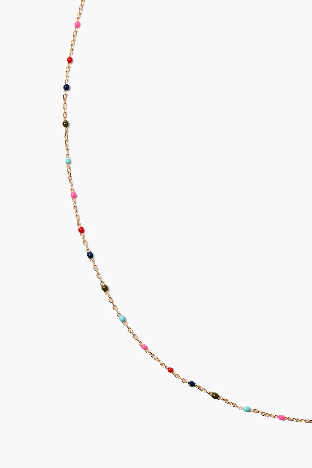 ENAMEL BEAD NECKLACE IN MULTI - Romi Boutique