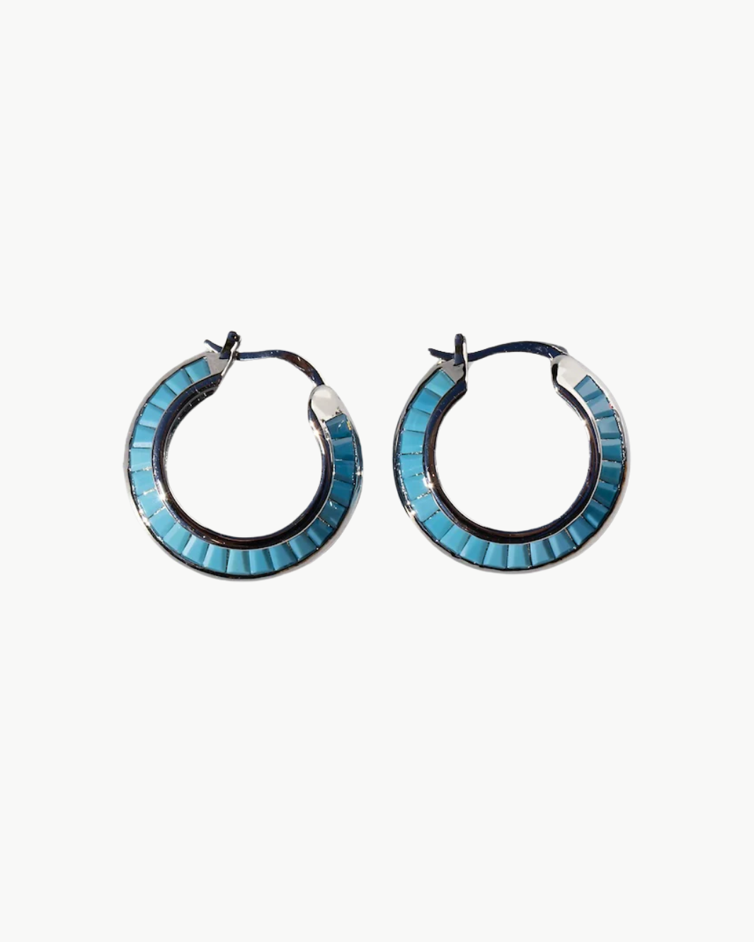 Native Gem Razor Edge Hoop Earrings at Romi Boutique