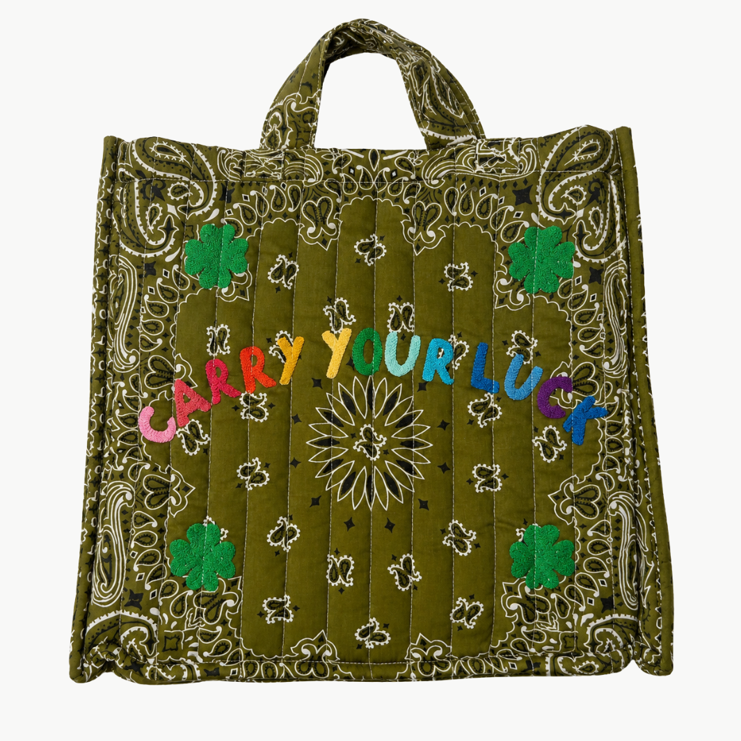 Maxi Cabas Matelassé Tote Carry Your Luck