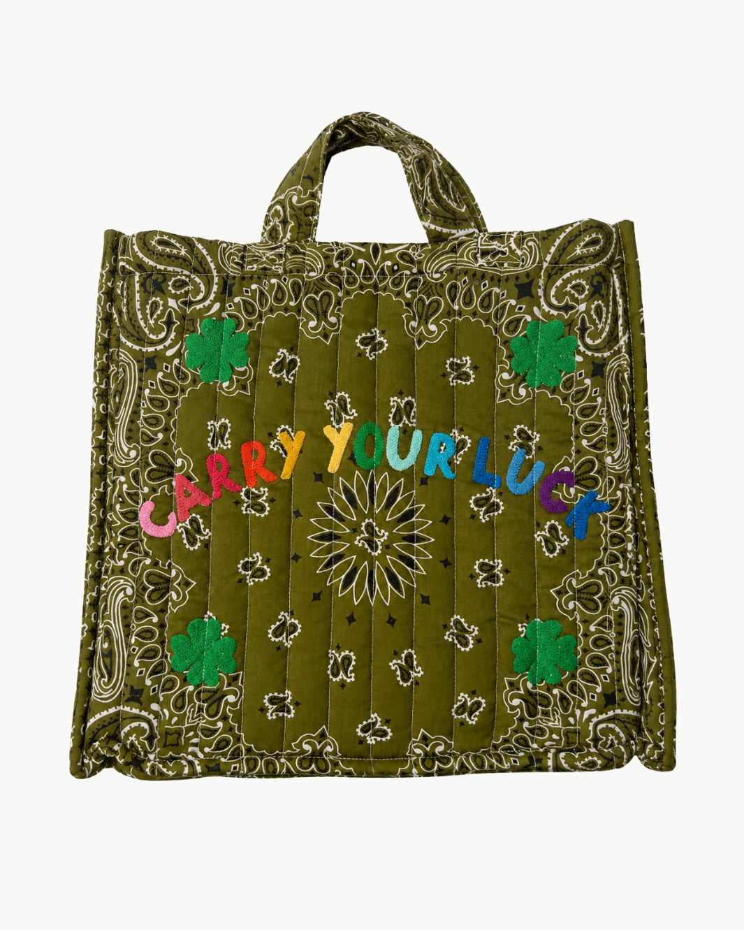 Maxi Cabas Matelassé Tote Carry Your Luck