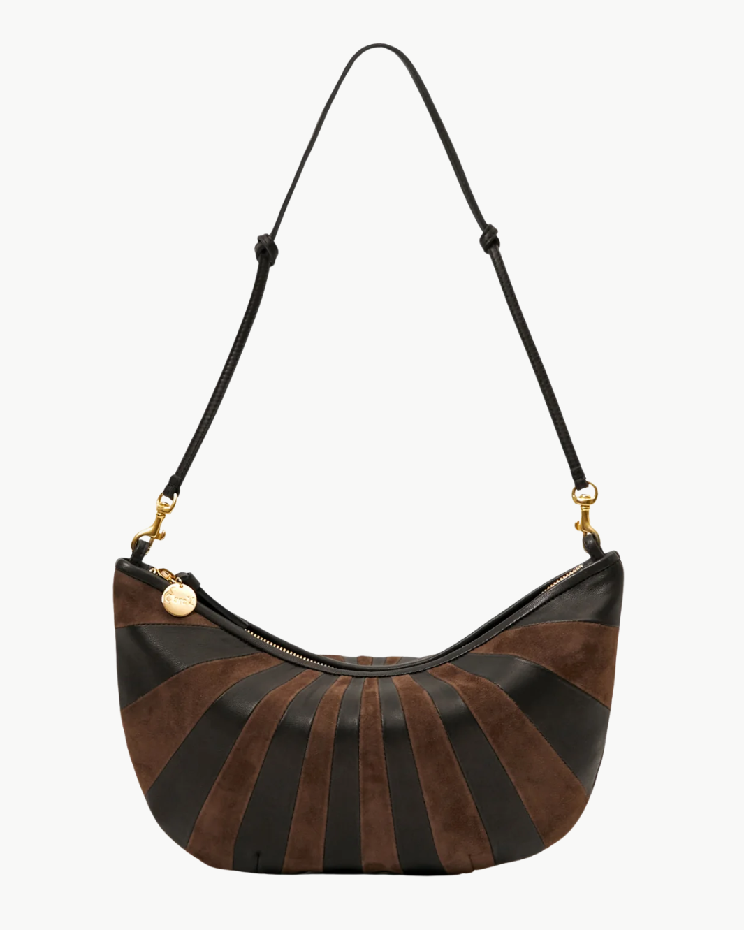 LUNE NAPPA & SUEDE SUNBURST IN BLACK & CHOCOLATE