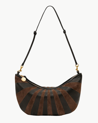LUNE NAPPA & SUEDE SUNBURST IN BLACK & CHOCOLATE
