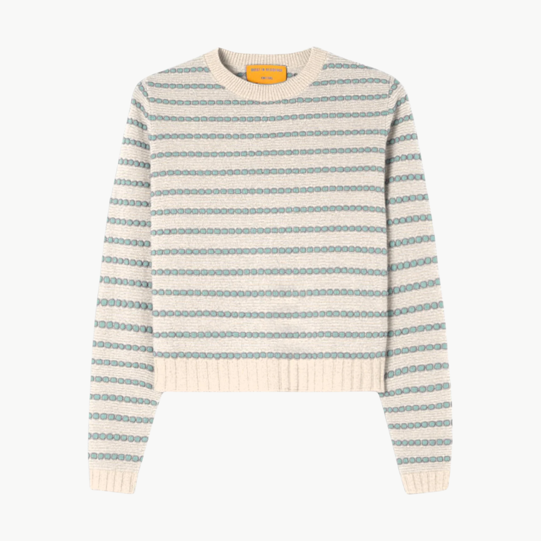 Pebble Stripe Shrunken Crew