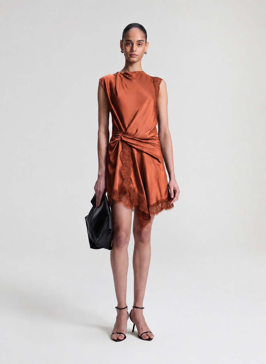 Dion Satin and Lace Mini Dress