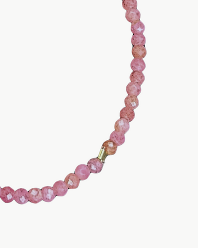 SKINNY SEMIPRECIOUS BRACELET IN DUSTY ROSE