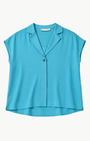 Go Silk Go Notch-Urally Camp Top at Romi Boutique
