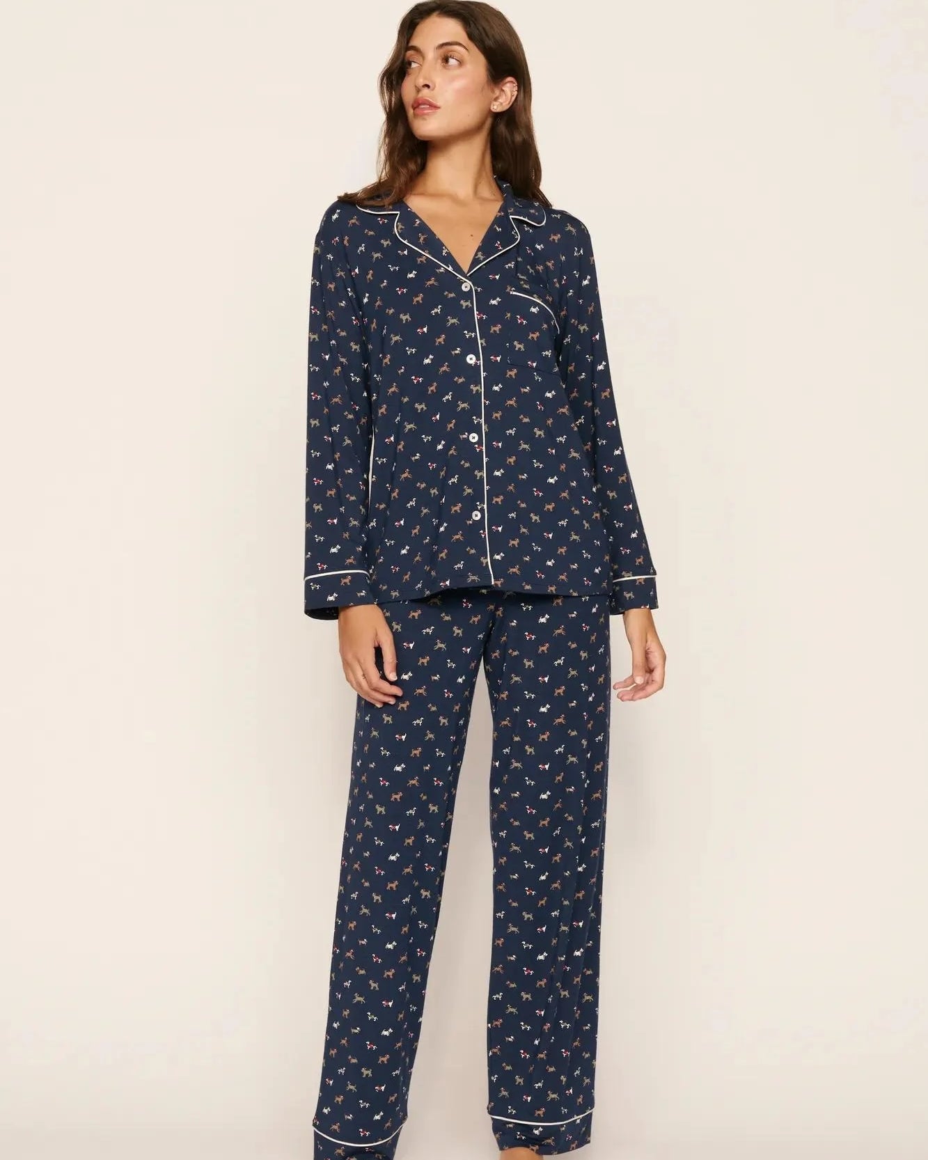 Eberjey Gisele Printed Long PJ Set at Romi Boutique