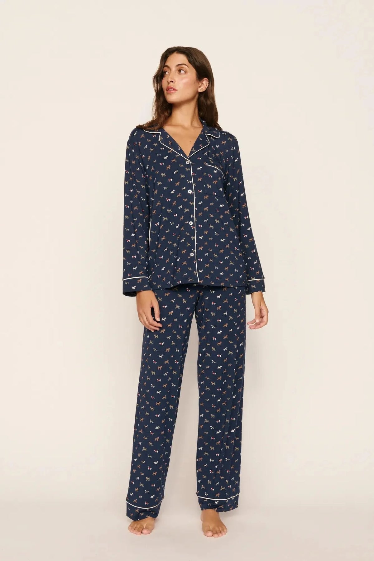 Eberjey Gisele Printed Long PJ Set at Romi Boutique
