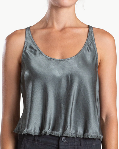 MAGGIE TANK IN VINTAGE SATIN NORI