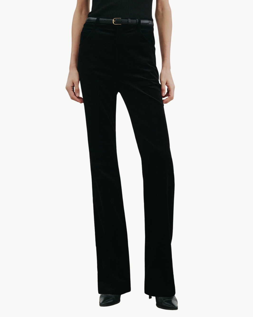 JOAN VELVET PANT IN BLACK - Romi Boutique