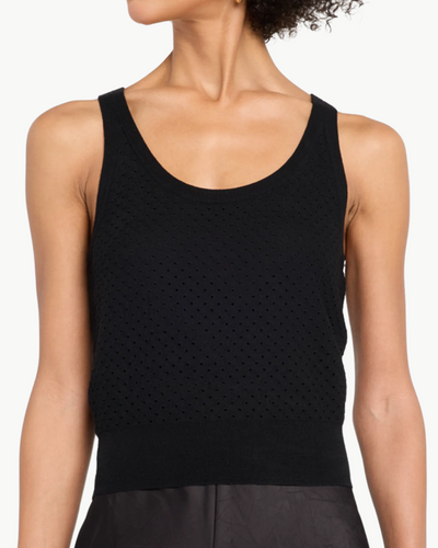 DOUBLE LAYER MESH CAMI IN BLACK