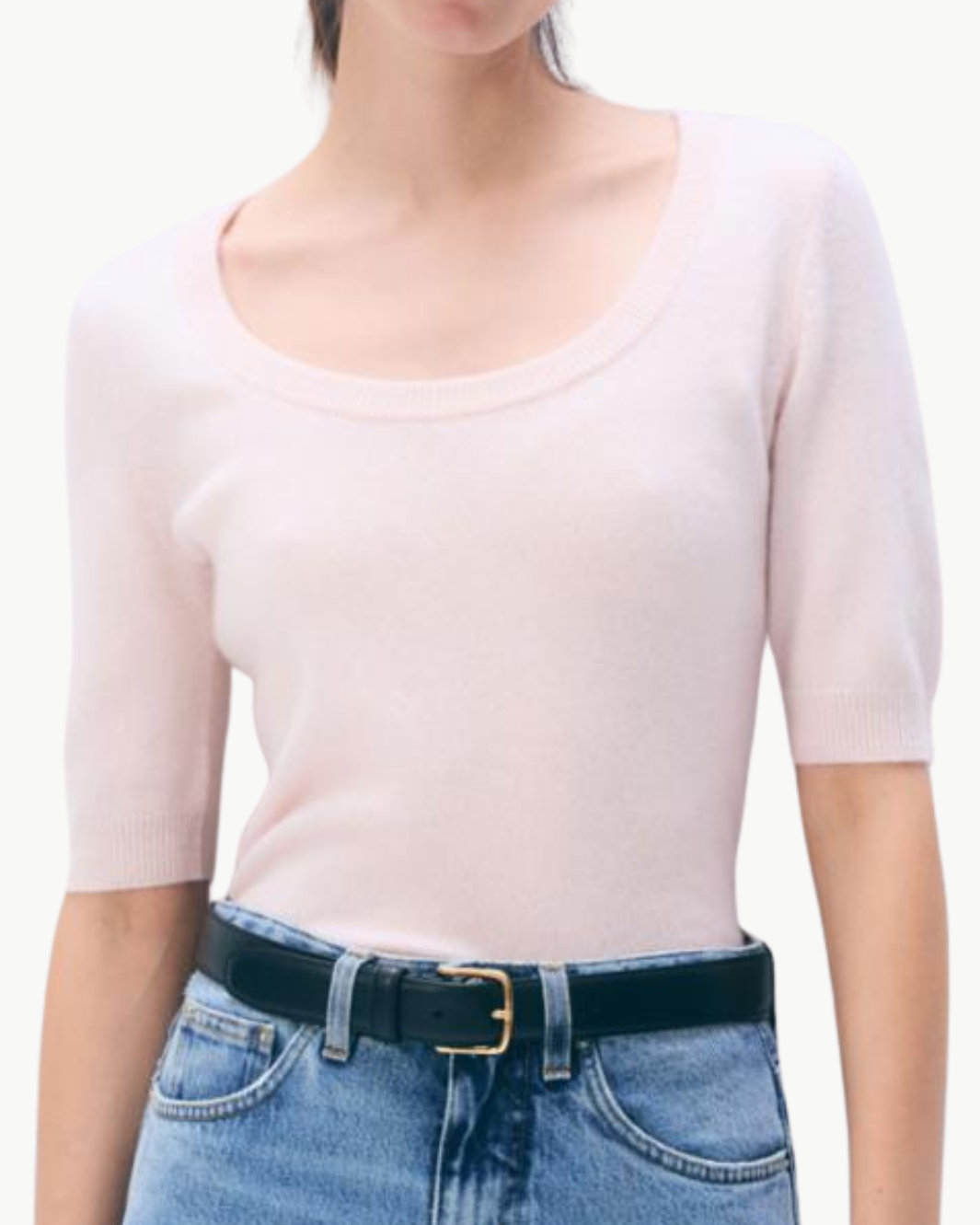 White & Warren CASHMERE SCOOP NECK TOP at Romi Boutique