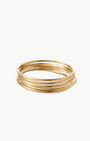Jenny Bird DANE 5-PIECE BANGLE SET IN HIGH POLISH GOLD at Romi Boutique