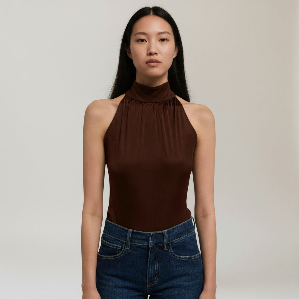 HADID HALTER IN BROWN