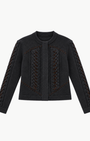 TWP Suede Cable Sweater Jacket at Romi Boutique
