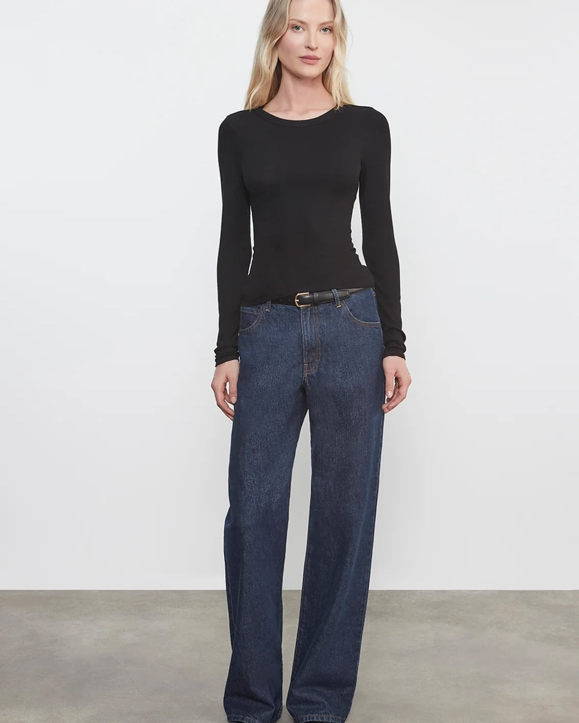 Fluid Silk Rib Essential Crew