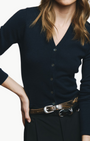 Autumn Cashmere FITTED HIGH V CARDIGAN at Romi Boutique
