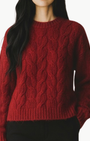 Autumn Cashmere CABLE CREW at Romi Boutique