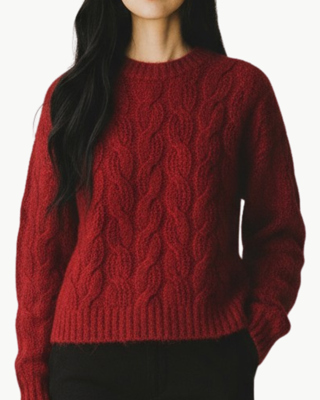Autumn Cashmere CABLE CREW at Romi Boutique