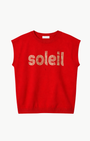 Minnie Rose COTTON CASHMERE SOLEIL FOIL PRINT TEE at Romi Boutique