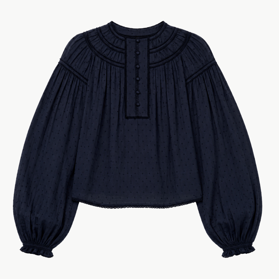 Klara Long Sleeve Cotton Blouse