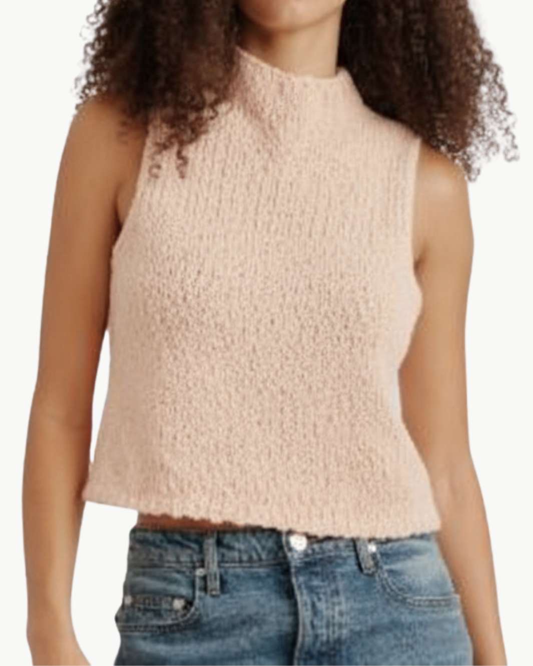 Sablyn ATTICUS ROLL NECK CROPPED TANK at Romi Boutique