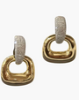 Lumilla Large Diamond Door Knob Earrings at Romi Boutique