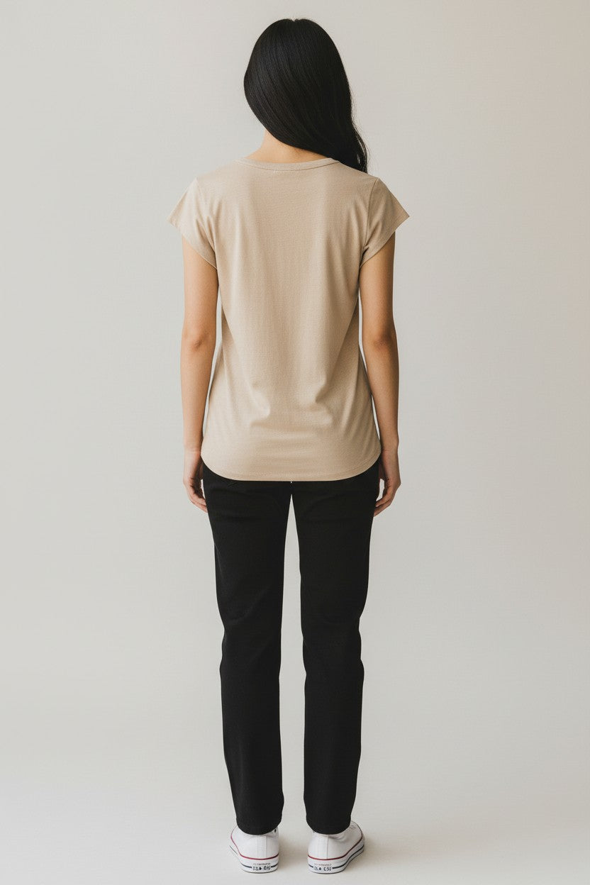 ZANKOU T-SHIRT IN BEIGE