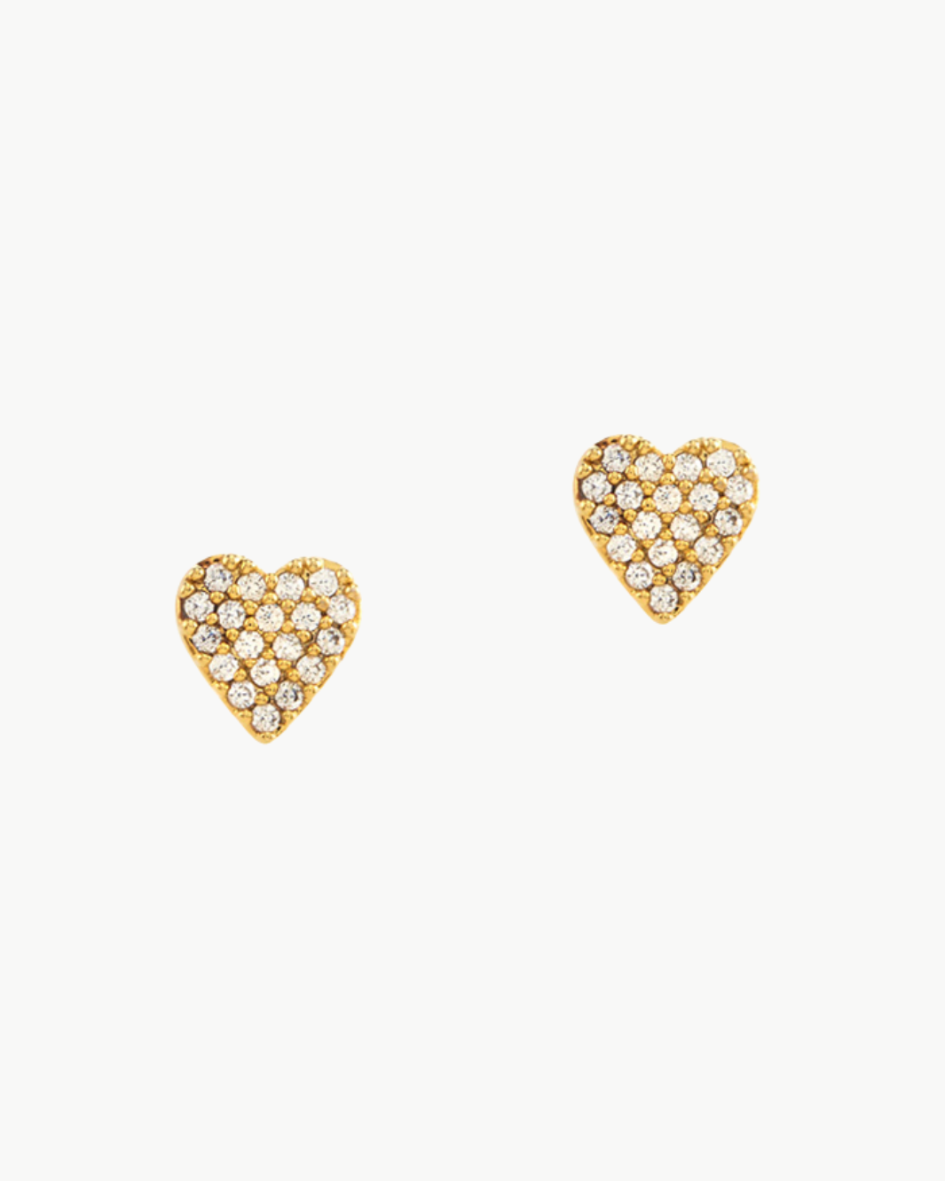 HEART STUD EARRINGS IN GOLD - Romi Boutique