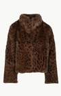 Generation Love LEXY LEOPARD FAUX FUR JACKET at Romi Boutique