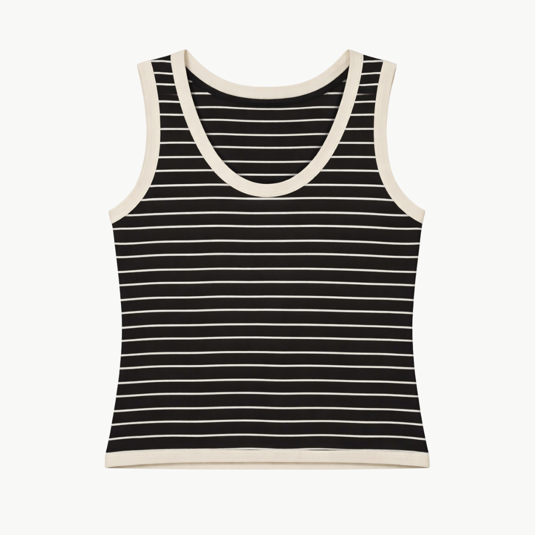 COTTON STRIPE CLASSIC U TANK