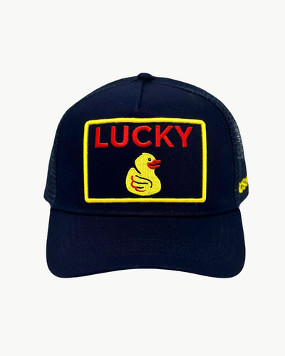 LUCKY DUCK TRUCKER IN INDIGO