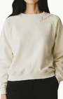 I Stole My Boyfriend's Shirt "LOVE" CREW SWEATSHIRT IN COCONUT MILK at Romi Boutique