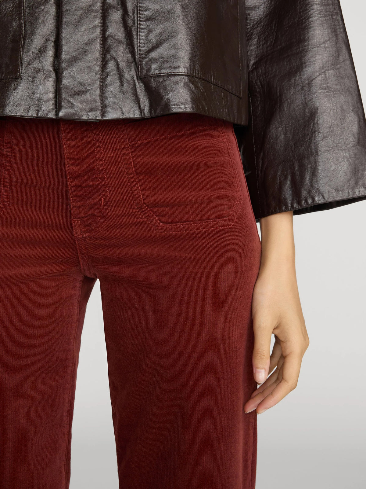 Le Slim Palazzo Modernist Pocket Corduroy Pant