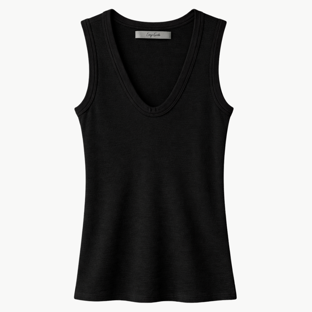 Enza Costa TEXTURED RIB SLEEVELESS U at Romi Boutique