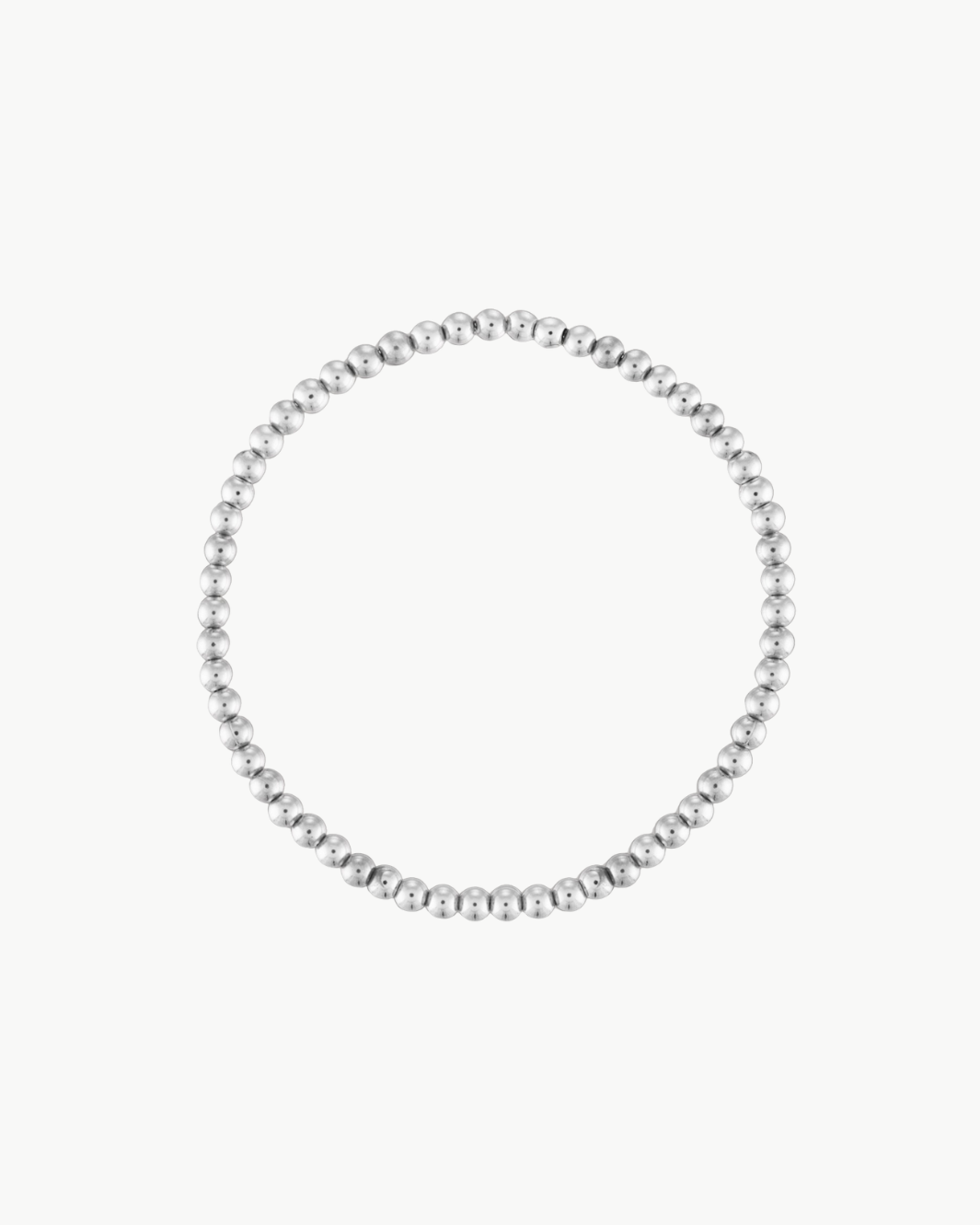 Alexa Leigh 4MM BALL BRACELET IN SILVER at Romi Boutique